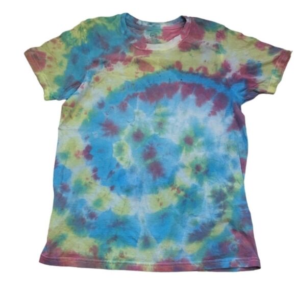 Wonder Nation girls short sleeve t-shirt tie-dyed size 14-16 extra large cotton - Picture 1 of 5